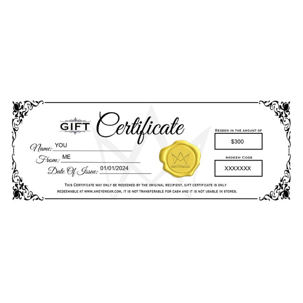 AM Eyewear Digital Gift Card